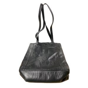 WINN Napa Leather International Tote Bag with Three Compartments Travel Bag EUC
